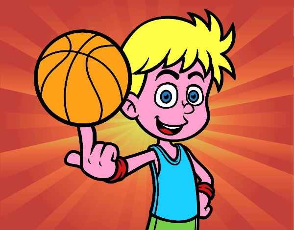 Un giocatore di basket junior