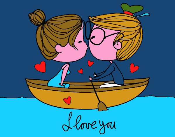 Bacio su una barca