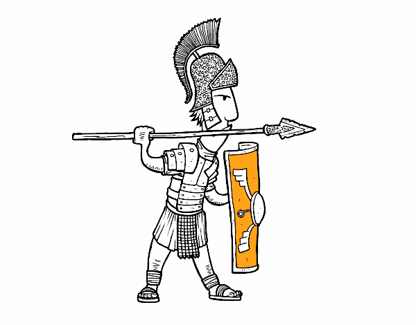 Soldato romano in difesa