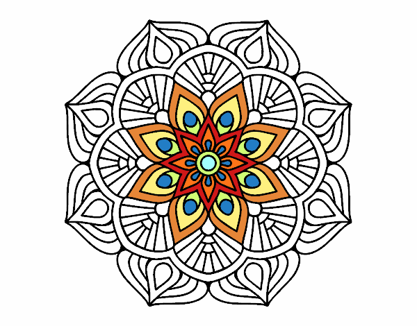 Un mandala di fiori orientali