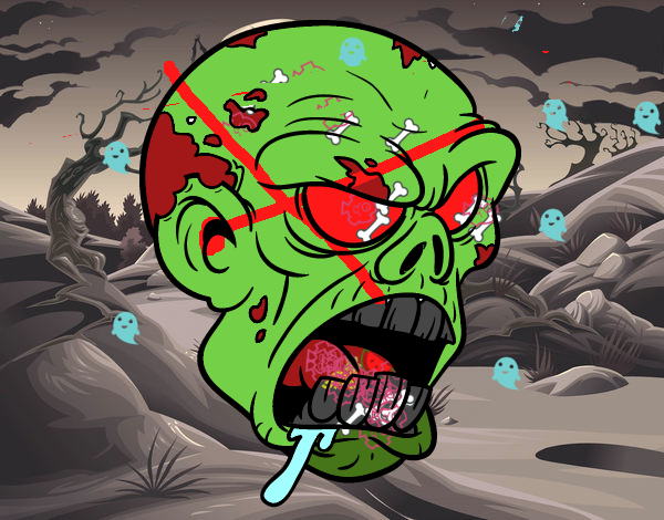 Testa di zombie