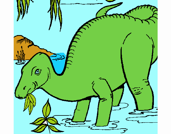 Dinosauro che mangia 
