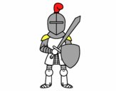 Cavaliere con spada e scudo