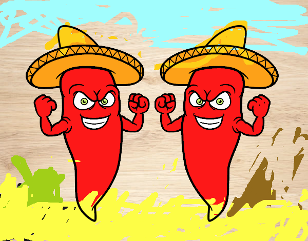 Alcuni peperoni messicani