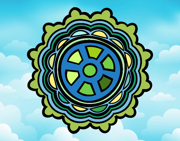 Mandala con forma di ruota
