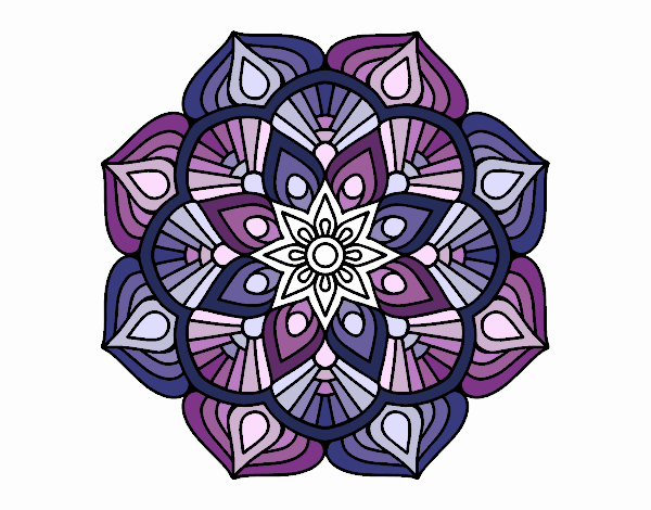 Un mandala di fiori orientali