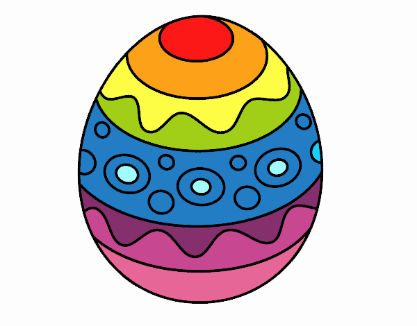 Un uovo di Pasqua con motivi