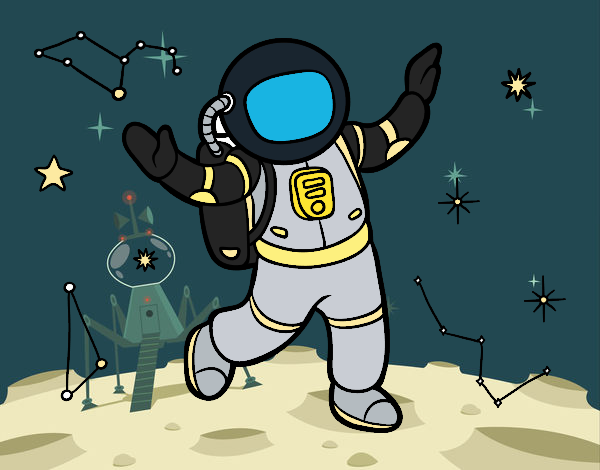 Un astronauta nello spazio stellare
