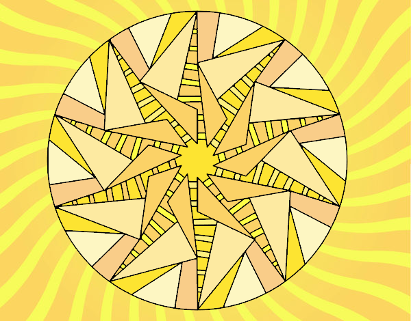 Mandala sole triangolare
