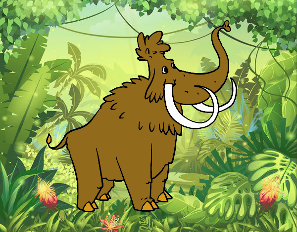Mammut con sfondo