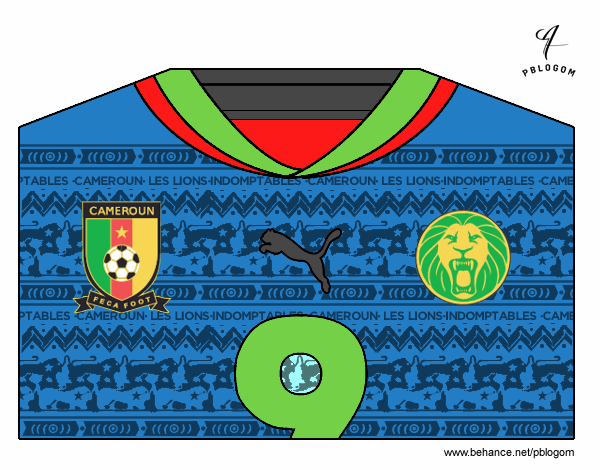 Maglia dei mondiali di calcio 2014 del Camerun