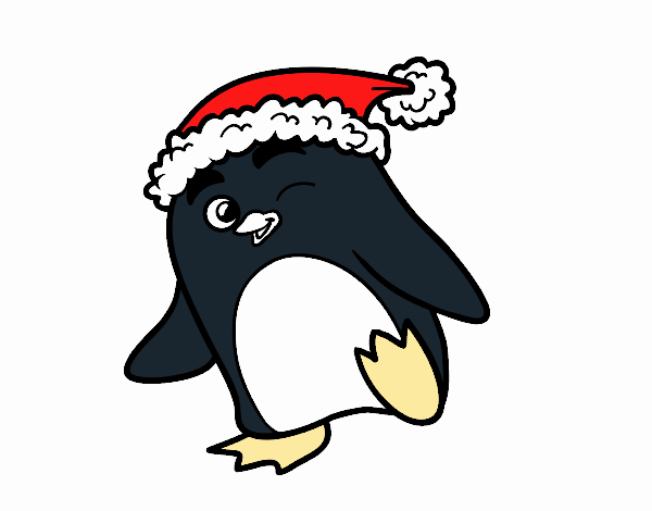 Pinguino con il berretto di Natale