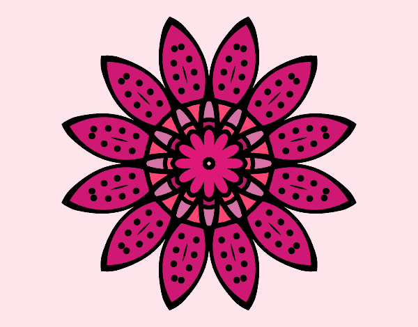 Mandala fiori con petali