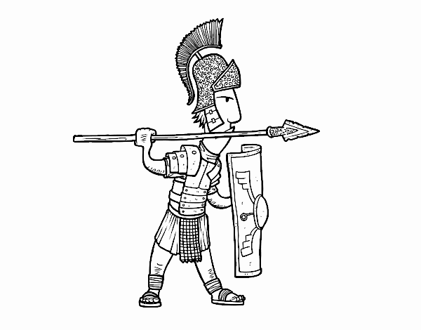 Soldato romano in difesa