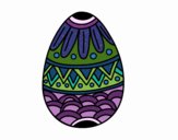 Uovo di Pasqua decorato con stampaggio