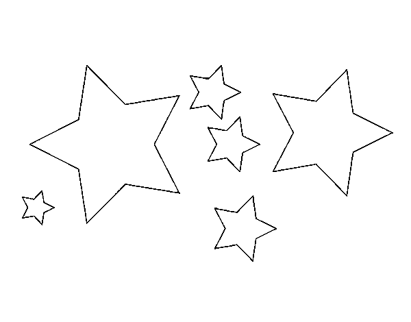 Disegno di 6 stella da Colorare