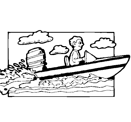 Disegno di Acquatico barca da Colorare