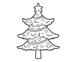 Dibujo de Albero di Natale decorato