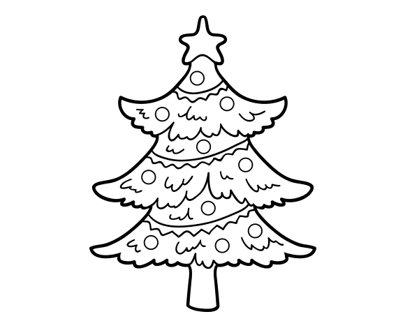 Disegno Di Albero Di Natale Decorato Da Colorare Acolore Com