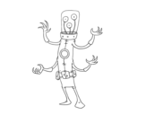 Dibujo de  Alieno con quattro braccia
