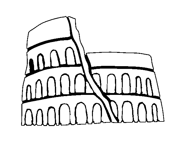 Disegno di Anfiteatro romano da Colorare