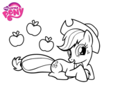 Dibujo de  Applejack e le sue mele