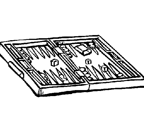 Disegno di Backgammon da Colorare