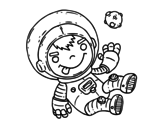 Disegno di Bambino astronauta da colorare