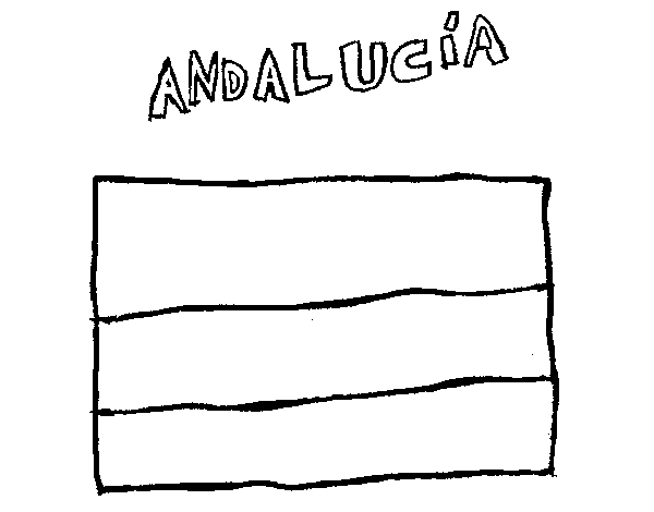 Disegno di Bandiera Andalusia da Colorare