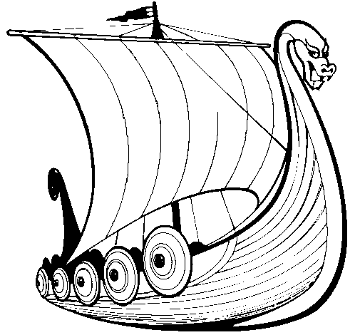 Disegno di Barca vikinga da Colorare