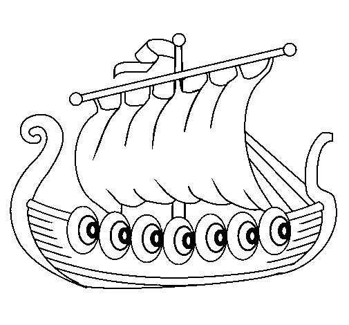 Disegno di Barca vikinga  da Colorare