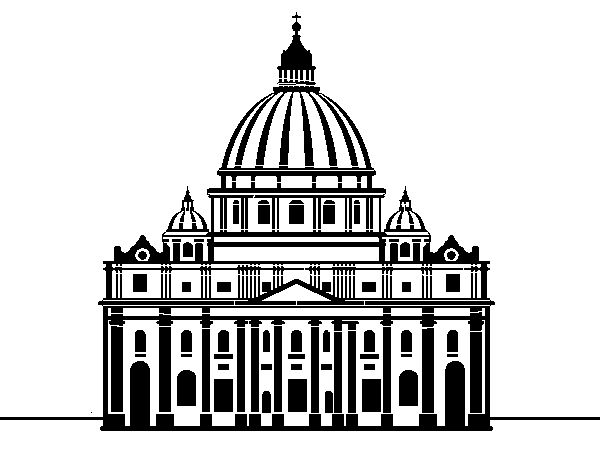 Disegno di Basilica di San Pietro in Vaticano da Colorare