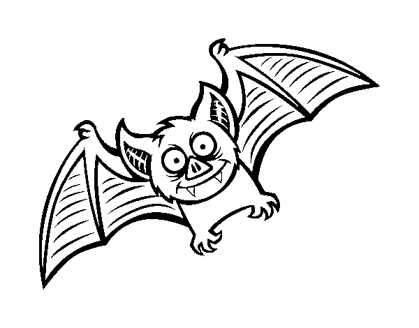 Disegno di Bat amichevole da Colorare