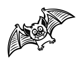 Disegno di Bat amichevole da colorare