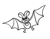 Disegno di Bat per i bambini da colorare