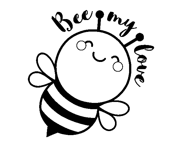 Disegno di Bee my love da Colorare
