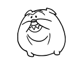 Disegno di Bulldog sorridendo da colorare