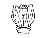 Disegno di Cactus gatto da colorare
