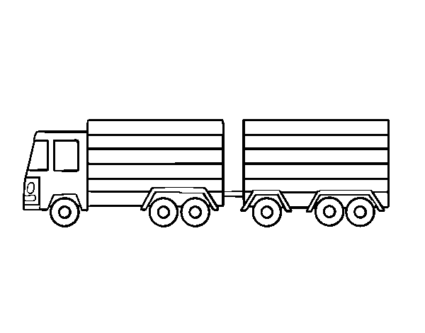 Disegno di Camion di trailer da Colorare