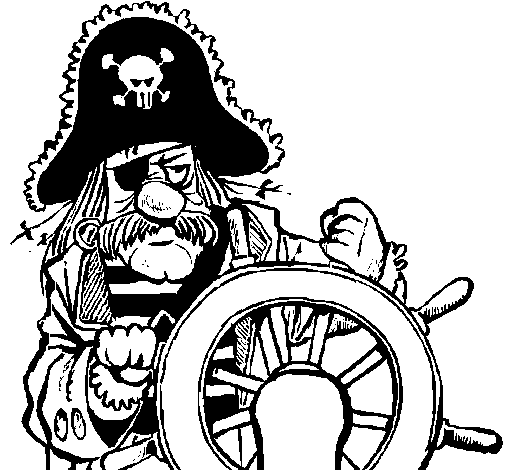 Disegno di Capitano dei pirati  da Colorare