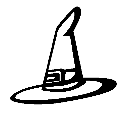 Disegno di Cappellone da strega da Colorare