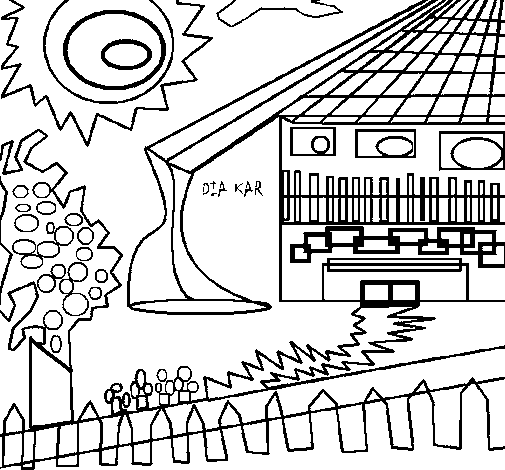 Disegno di Casa giapponese da Colorare