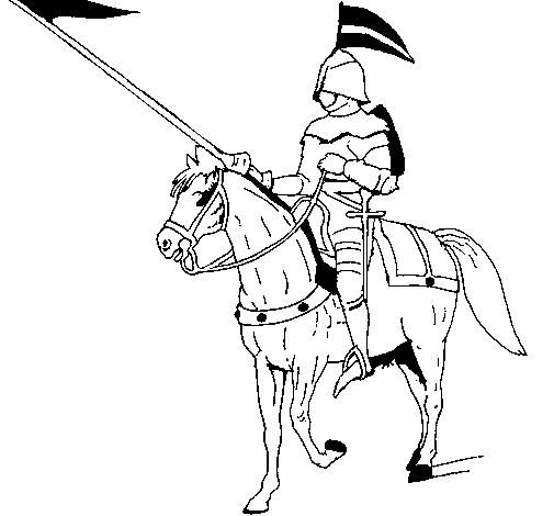 Disegno di Cavallerizzo a cavallo  da Colorare
