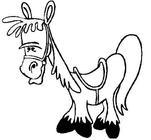 Disegno di Cavallo serio  da Colorare