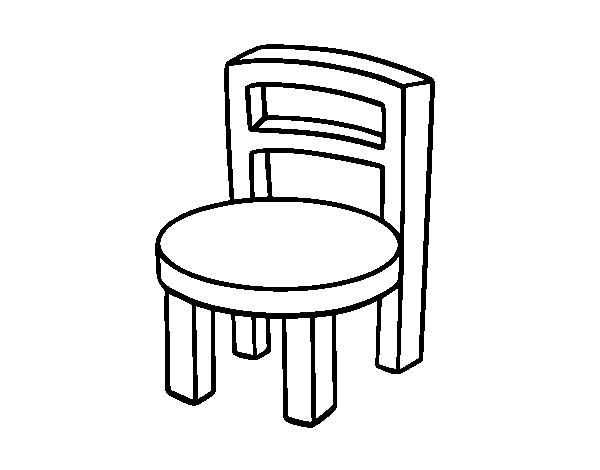 Disegno di Chair rotonda da Colorare