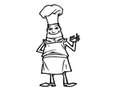 Dibujo de Chef di cucina