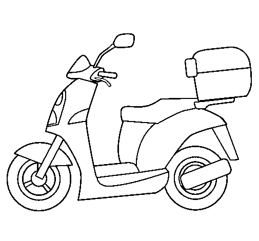 Disegno di Ciclomotore da Colorare
