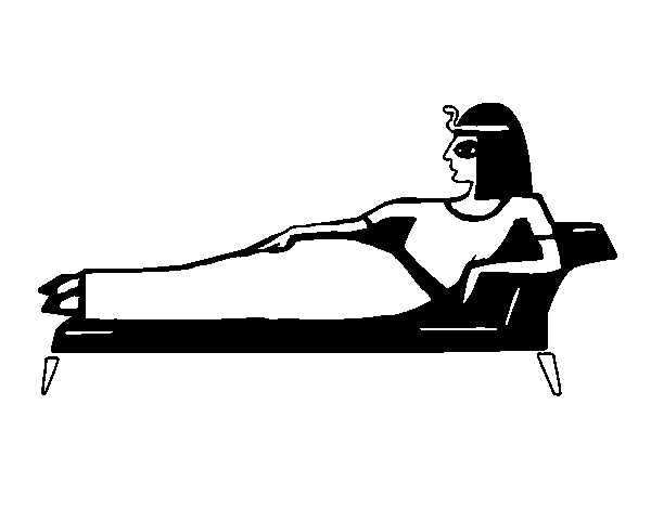 Disegno di Cleopatra sdraiata da Colorare