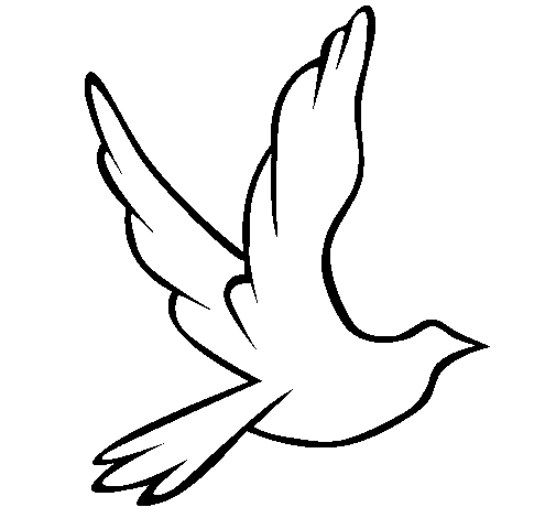Disegno di Colomba della pace in volo da Colorare