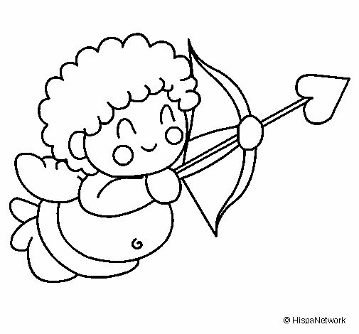 Disegno di Cupido  da Colorare